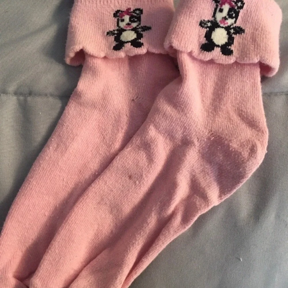 Gymboree 3 pc Imaginary Friends Panda Green Top & Black Denim Jeans & Pink Socks - Picture 10 of 10